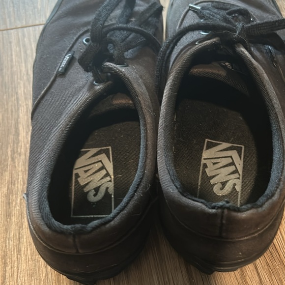 All black, lace up vans. Size 7W USA - Picture 4 of 8